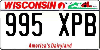 WI license plate 995XPB