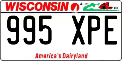 WI license plate 995XPE