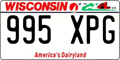 WI license plate 995XPG