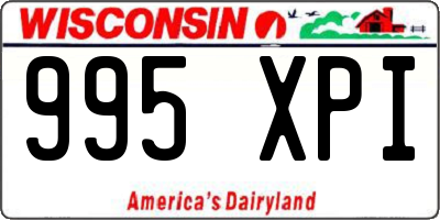 WI license plate 995XPI