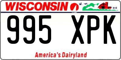 WI license plate 995XPK