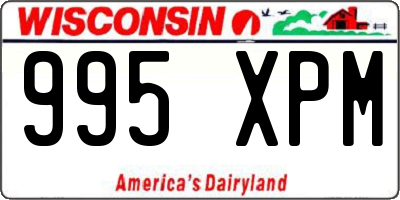 WI license plate 995XPM