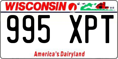WI license plate 995XPT