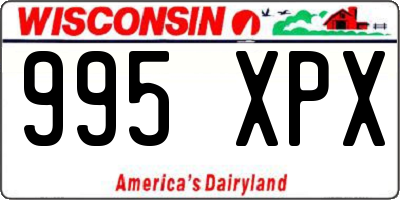 WI license plate 995XPX