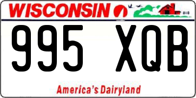 WI license plate 995XQB