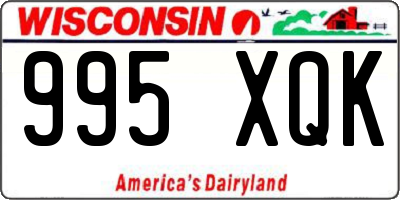 WI license plate 995XQK