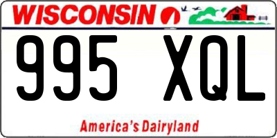 WI license plate 995XQL