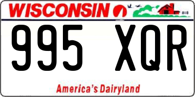 WI license plate 995XQR