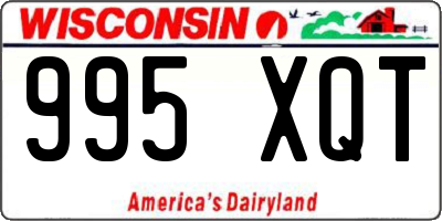 WI license plate 995XQT