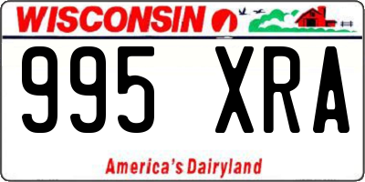 WI license plate 995XRA