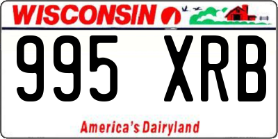 WI license plate 995XRB