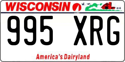 WI license plate 995XRG