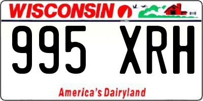 WI license plate 995XRH
