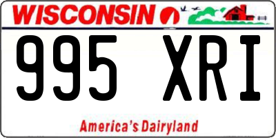 WI license plate 995XRI