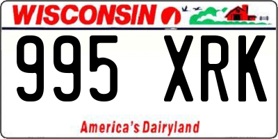 WI license plate 995XRK