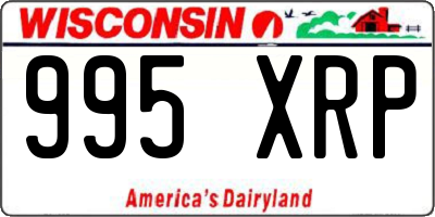WI license plate 995XRP