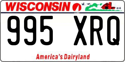 WI license plate 995XRQ