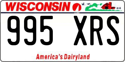 WI license plate 995XRS