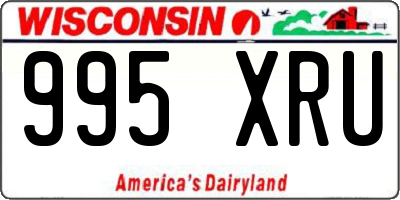WI license plate 995XRU