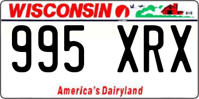 WI license plate 995XRX