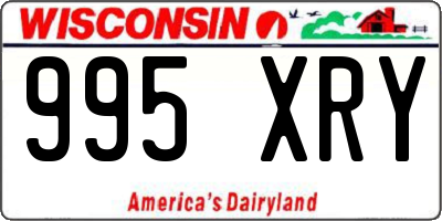 WI license plate 995XRY