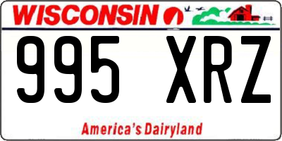 WI license plate 995XRZ