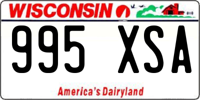 WI license plate 995XSA