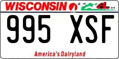 WI license plate 995XSF