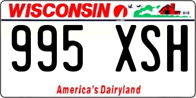 WI license plate 995XSH
