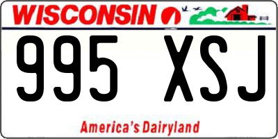 WI license plate 995XSJ