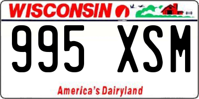 WI license plate 995XSM