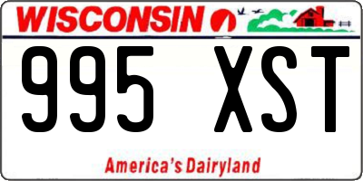 WI license plate 995XST