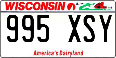 WI license plate 995XSY