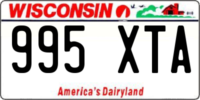 WI license plate 995XTA