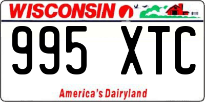 WI license plate 995XTC
