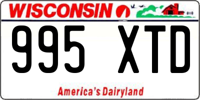 WI license plate 995XTD