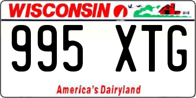 WI license plate 995XTG