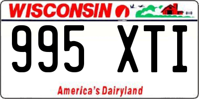 WI license plate 995XTI
