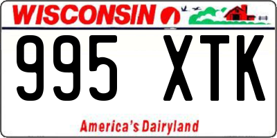 WI license plate 995XTK