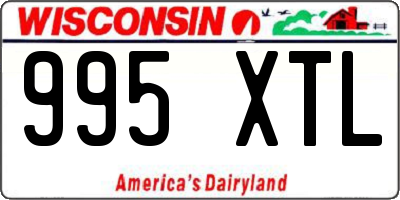 WI license plate 995XTL