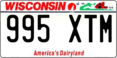 WI license plate 995XTM