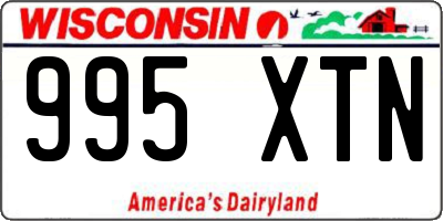 WI license plate 995XTN