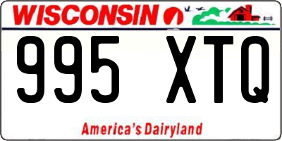 WI license plate 995XTQ