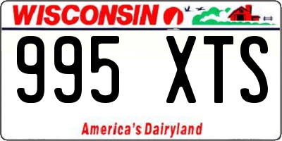 WI license plate 995XTS