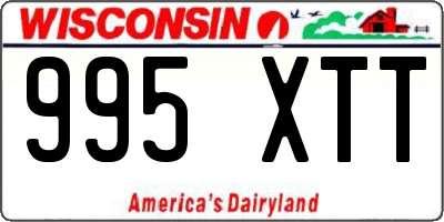 WI license plate 995XTT