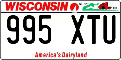 WI license plate 995XTU
