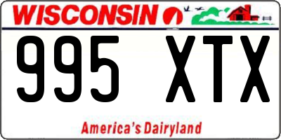 WI license plate 995XTX