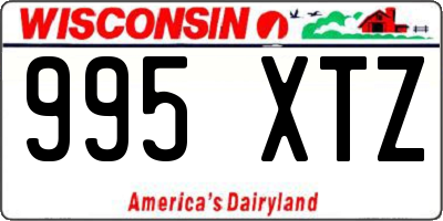 WI license plate 995XTZ