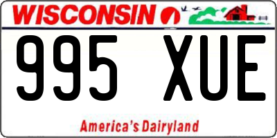 WI license plate 995XUE