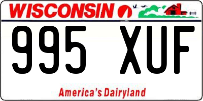 WI license plate 995XUF